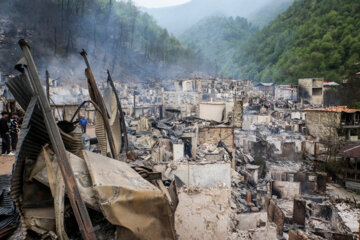 Vast destruction in village of Imamzadeh Ebrahim in Gilan province