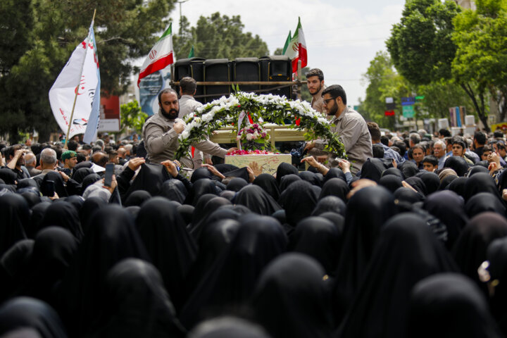 تشییع پیکر شهید دوران دفاع مقدس در ماهدشت