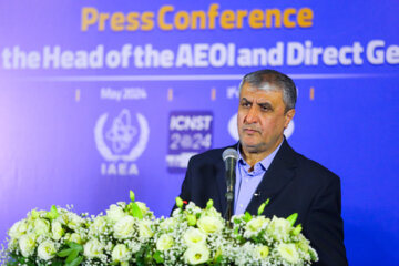 Head of the Atomic Energy Organization of Iran Mohammad Eslami Joint press conference with  UN nuclear chiefs