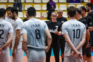 Iran’s national volleyball team in training