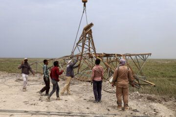 عملیات بازسازی خطوط انتقال برق در خوزستان