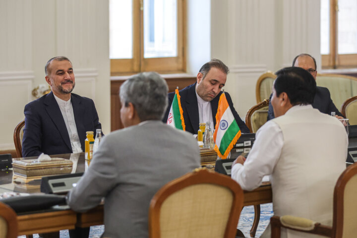 دیدار وزیر بنادر، کشتیرانی و آبراهه‌های جمهوری هند با وزیر امور خارجه