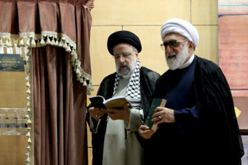 Ebrahim Raisi and Ahmad Marvi at Fifth Global Conference of Imam Reza (AS) 