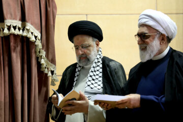 Ebrahim Raisi and Ahmad Marvi at Fifth Global Conference of Imam Reza (AS)