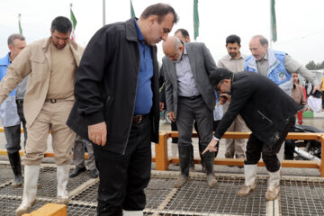 بازدید «احمد وحیدی» وزیر کشور از منطقه سیلاب زده میدان انقلاب مشهد