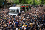 تبریز شہر میں صدر کے جلوس جنازہ میں عوام کا ٹھاٹے مارتا سمندر
