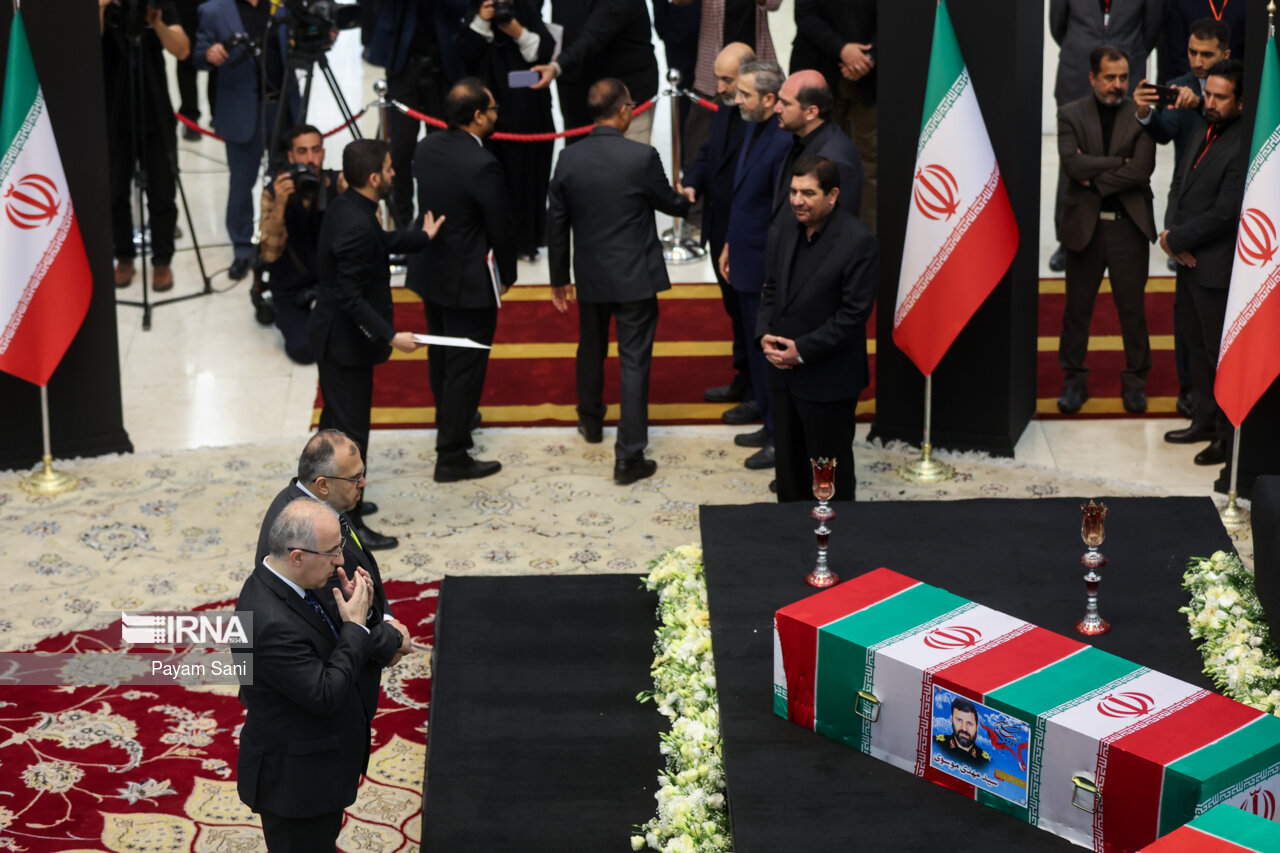 ادای احترام مقامات کشورها به رئیس جمهور شهید