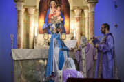 بالصور.. مراسم تكريم الشهيد رئيسي في كنيسة سركيس المقدس بطهران