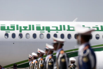 ورود هواپیمای حامل رئیس جمهور عراق به فرودگاه مهرآباد تهران
