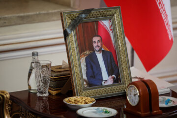 Portrait of martyr foreign minister Mr. Hossein Amirabdollahian   