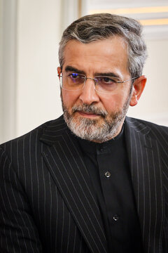   A portrait of Ali Bagheri Kani as caretaker of the Ministry of Foreign Affairs