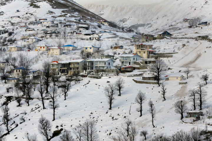 طبیعت برفی روستای «زندانه»