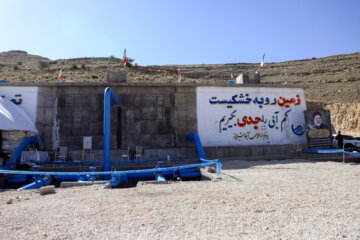 افتتاح مخزن آبی روستای بید زرد با حضور وزیر کشور