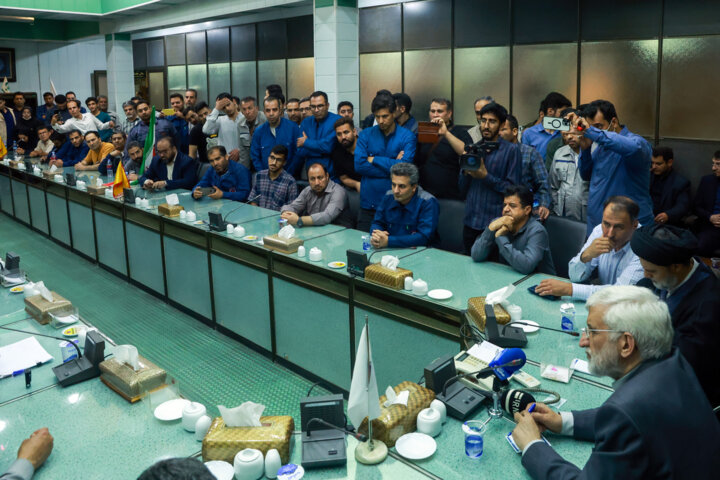 سفر انتخاباتی «سعید جلیلی» به اراک- حضور در جمع کارگران آذرآب
