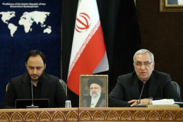 «بهرام عین اللهی» وزیر بهداشت،درمان و آموزش پزشکی و «علی بهادری جهرمی» سخنگوی دولت در نشست خبری مشترک 