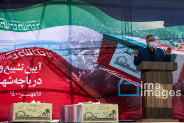 علیرضا زاکانی، نامزد انتخابات چهاردهمین دوره ریاست جمهوری - تشییع پیکر ۲ شهید گمنام در پایتخت