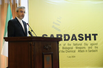 Cérémonie marquant la journée nationale de campagne contre les armes chimiques et microbiologiques à Téhéran 