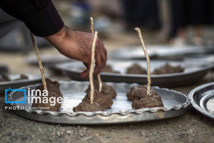 مراسم سنتی شمع گردانی روستای بهدان خراسان جنوبی