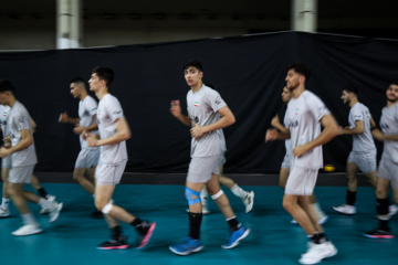 Training session of Iran’s U-20 volleyball national team in Indonesia