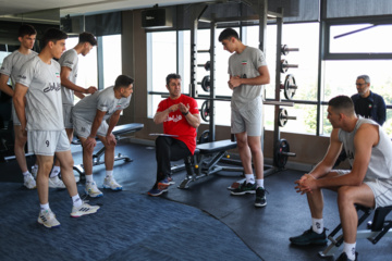 Training session of Iran’s U-20 volleyball national team in Indonesia