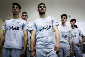 Training session of Iran’s U-20 volleyball national team in Indonesia