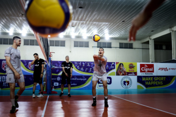 Training session of Iran’s U-20 volleyball national team in Indonesia