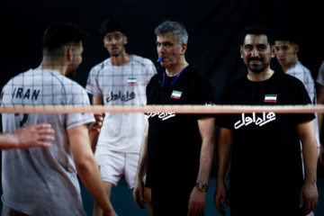 Training session of Iran’s U-20 volleyball national team in Indonesia