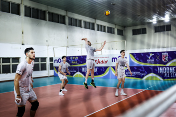 Training session of Iran’s U-20 volleyball national team in Indonesia