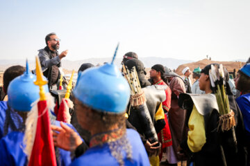 ‎‎Iran : rituel de Ta'ziyeh dans le village Sahra Roud de Fasa au sud