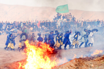 ‎‎Iran : rituel de Ta'ziyeh dans le village Sahra Roud de Fasa au sud