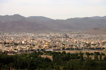 چهار المان زنجان در یک قاب (پل سیدالشهدا-مسجد رسول الله-حسینیه اعظم زنجان-مسجد جامع زنجان)