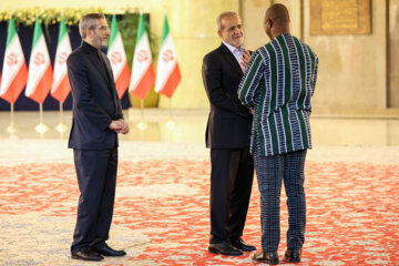 Les invités participant à la cérémonie d'investiture du nouveau président iranien ont rencontré et discuté Massoud Pezeshkian ce mardi soir 30 juillet 2024.  (Photo : Ahmad Moini Jam). 