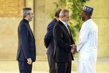 Les invités participant à la cérémonie d'investiture du nouveau président iranien ont rencontré et discuté Massoud Pezeshkian ce mardi soir 30 juillet 2024.  (Photo : Ahmad Moini Jam). 