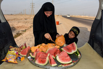 Marche d'Arbaeen sur la route Basra-Karbala