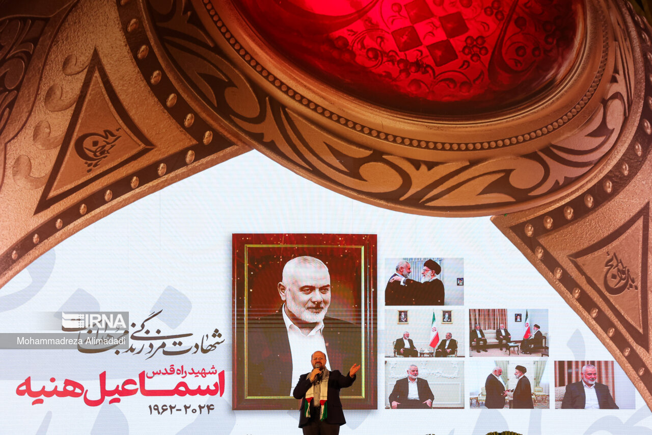 سخنرانی«خالد قدومی» نمایندهی جنبش مقاومت اسلامی فلسطین (حماس) در ایران در سوگواره آیینی «محرم شهر»