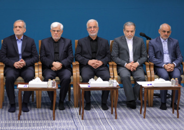 President Masoud Pezeshkian and the members of his cabinet met with Supreme Leader