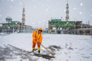 Schneefall in Qom