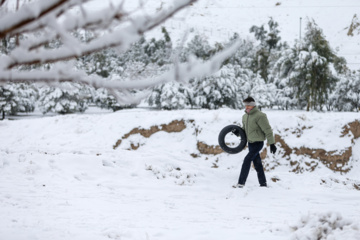 Iran : chutes de neige à Qom, située au sud-ouest de Téhéran