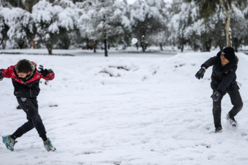 Iran : chutes de neige à Qom, située au sud-ouest de Téhéran