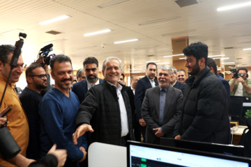 President Pezeshkian visits IRNA