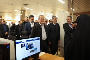 President Pezeshkian visits IRNA