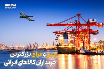 چین و عراق بزرگترین خریداران کالاهای ایرانی