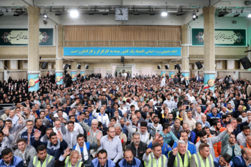 دیدار کارگران با رهبر انقلاب