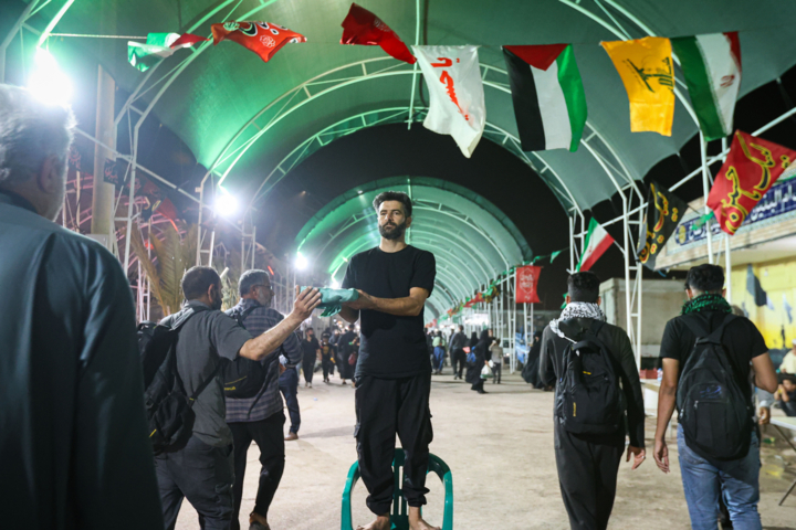 خدمت رسانی به زائران در مرز شلمچه