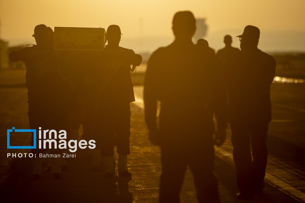 استقبال از شهدای گمنام در فرودگاه کرمانشاه