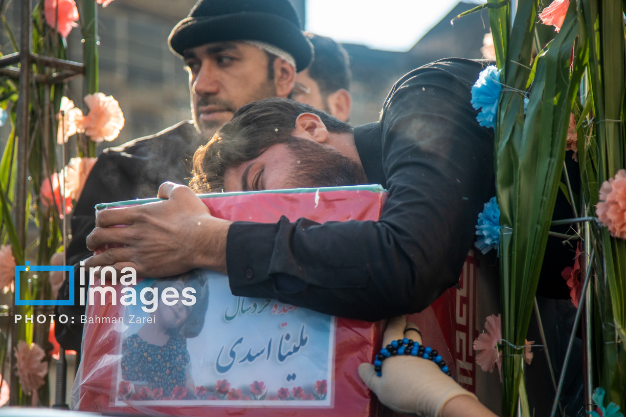 مراسم تشییع پیکر شهدای امنیت در کرمانشاه