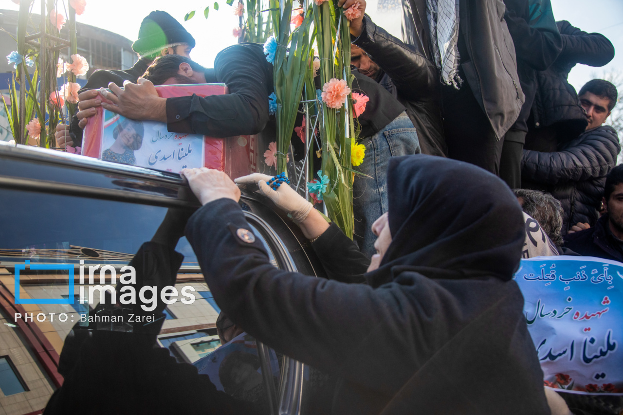 مراسم تشییع پیکر شهدای امنیت در کرمانشاه