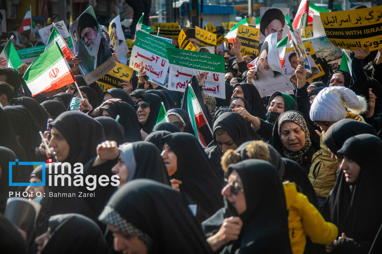 مراسم تشییع پیکر شهدای امنیت در کرمانشاه