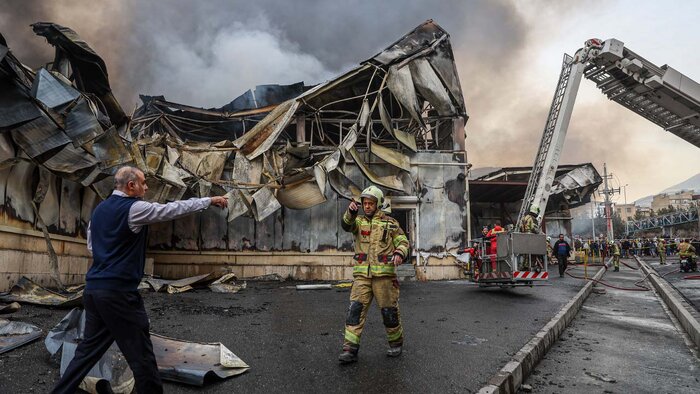 اتصالی سیم برق عامل اصلی حریق بازار جنت آباد بود