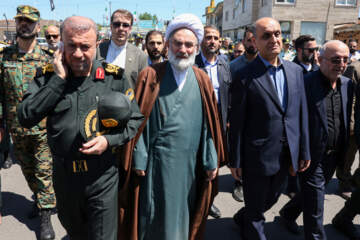 تشییع پیکر جانباز شهید نیروی انتظامی در گیلان
